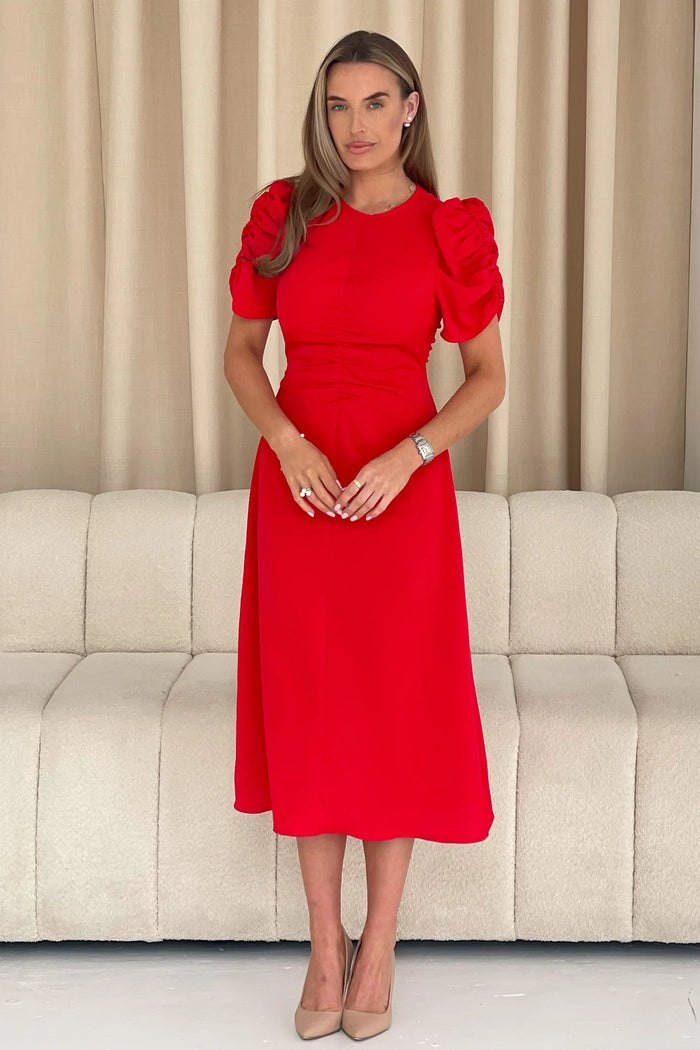 “Aileen” Dress In Red