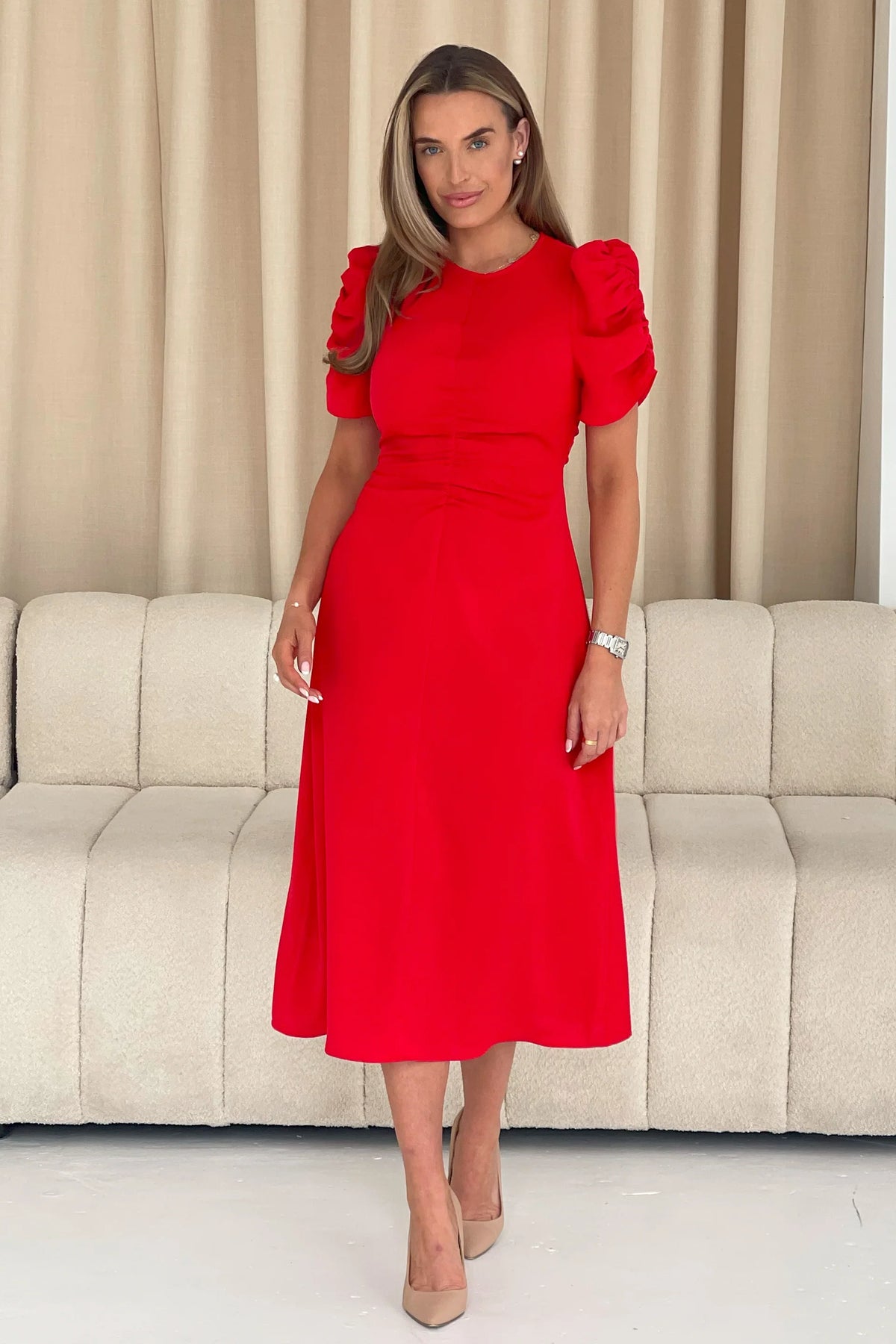 “Aileen” Dress In Red