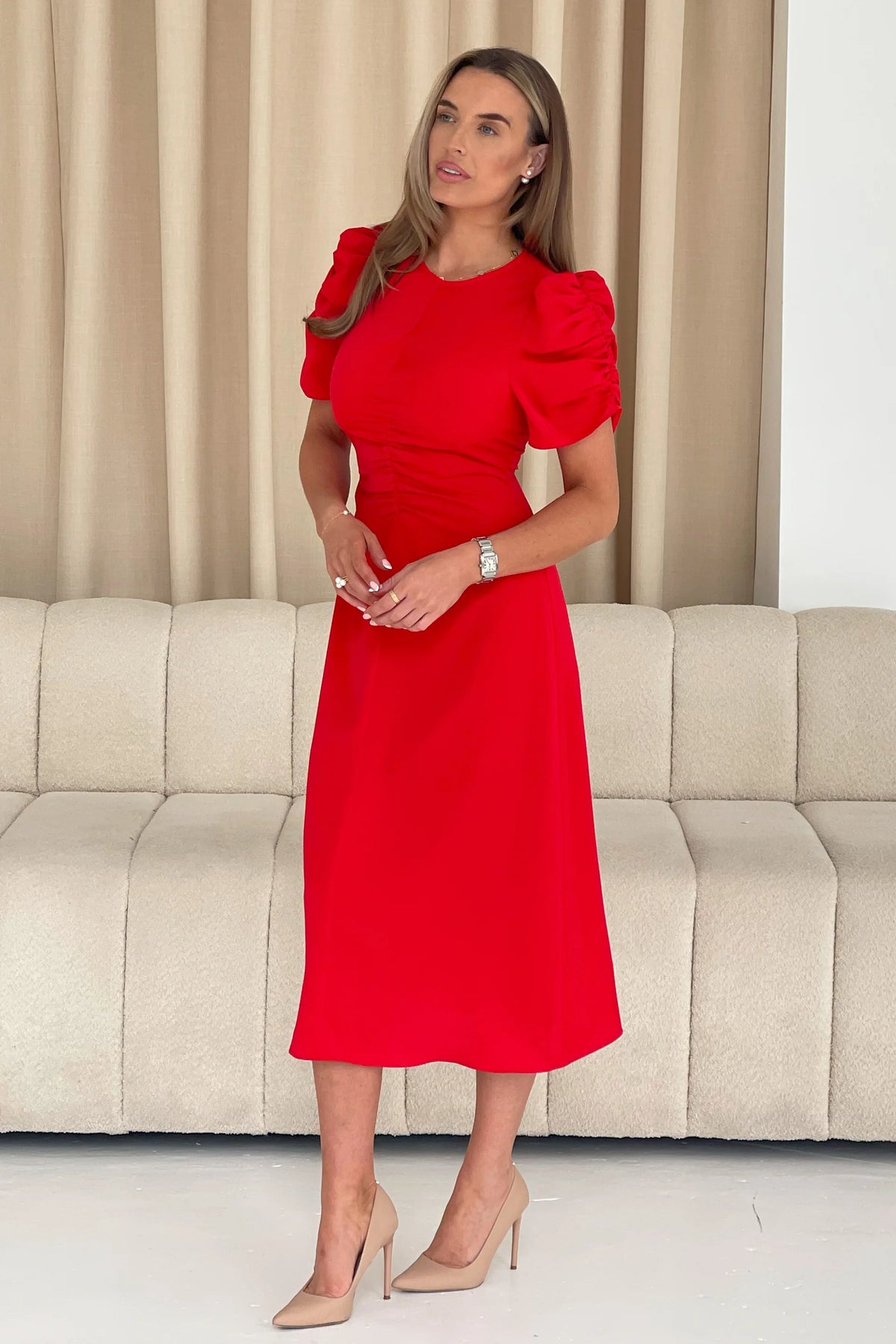 “Aileen” Dress In Red
