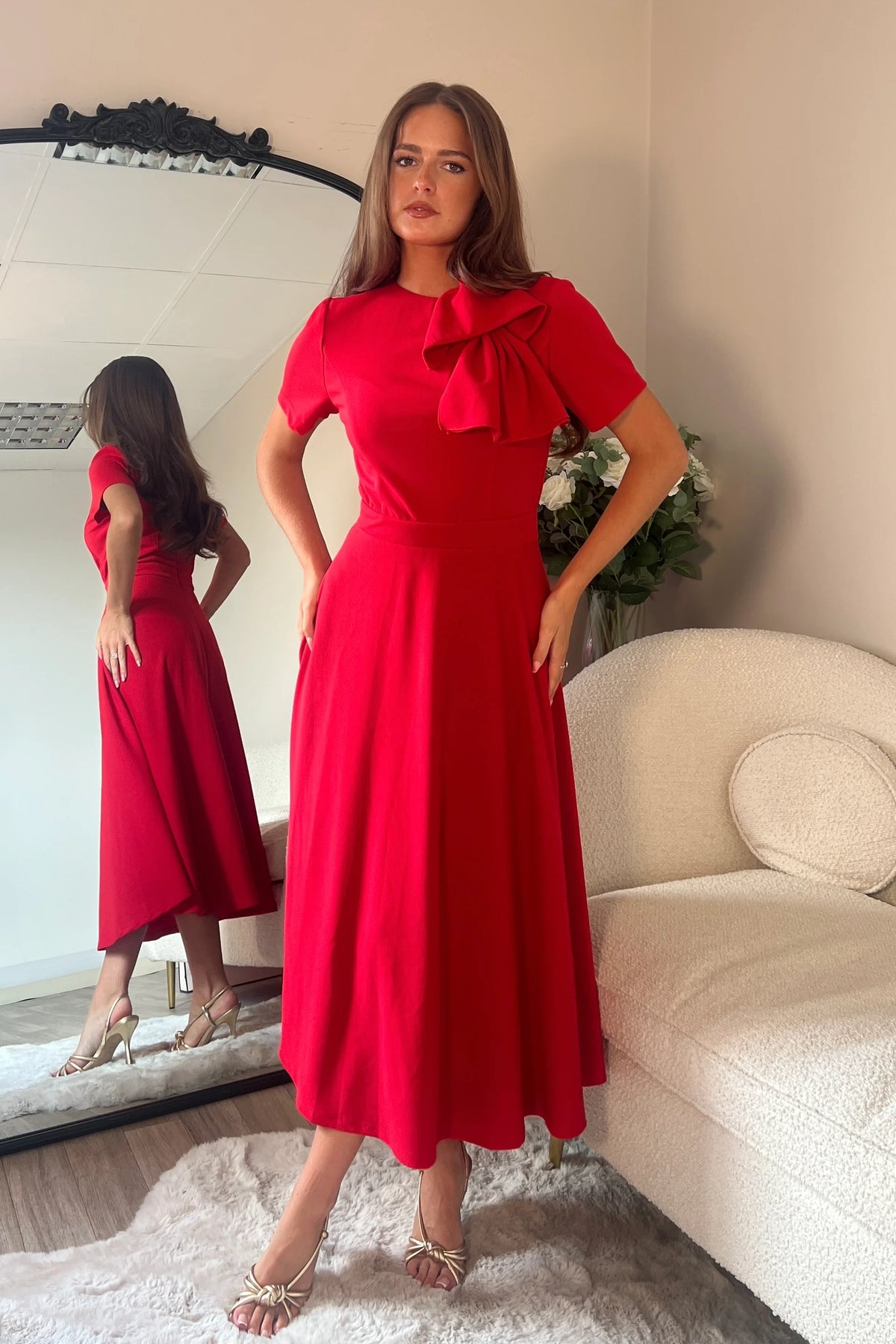 “Minta” Dress In Red