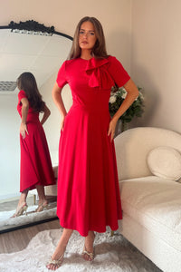 “Minta” Dress In Red