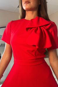“Minta” Dress In Red