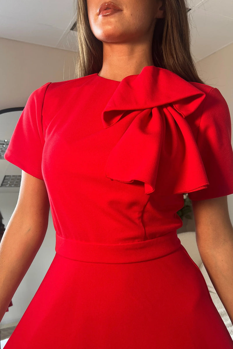“Minta” Dress In Red