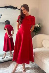 “Minta” Dress In Red