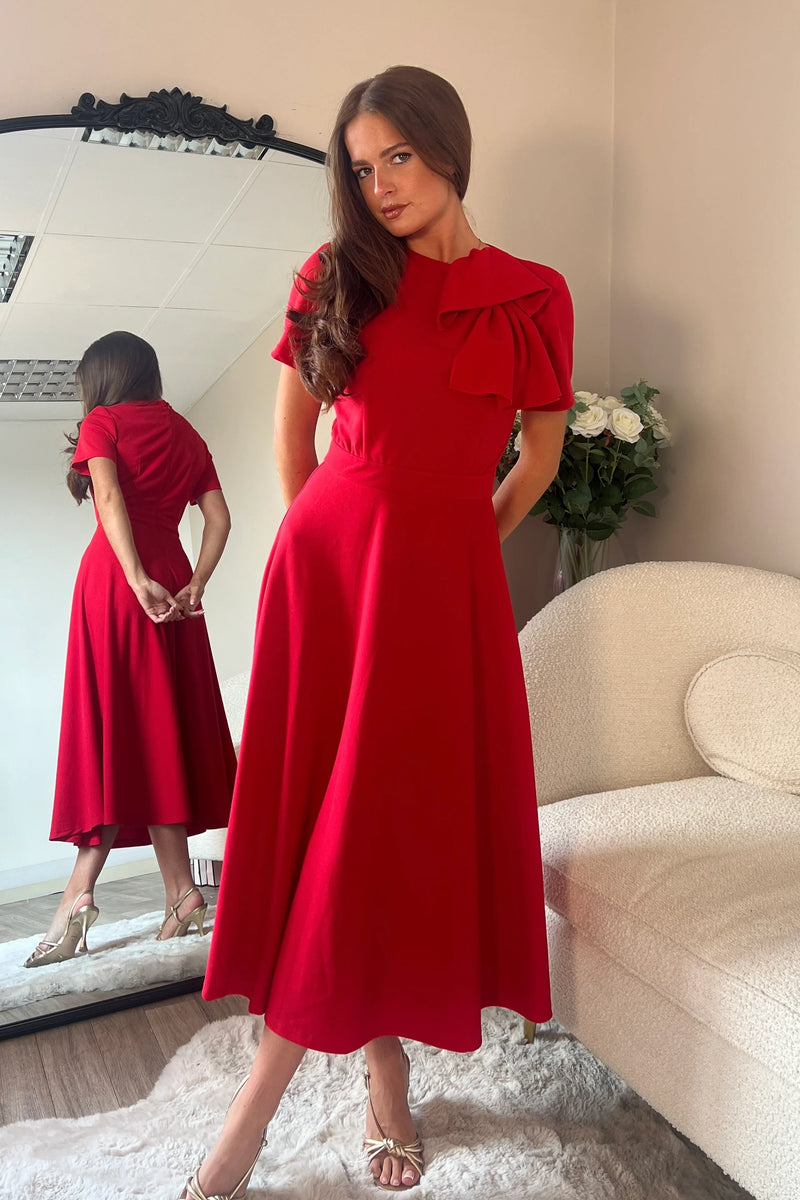 “Minta” Dress In Red
