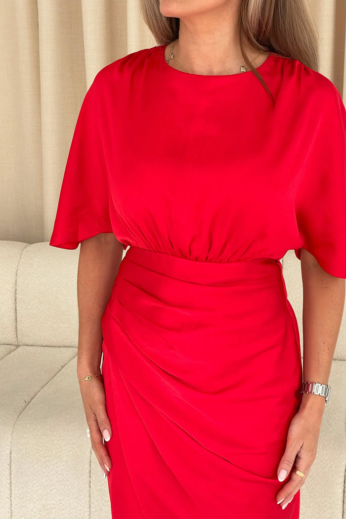 “Shelly” Dress In Red