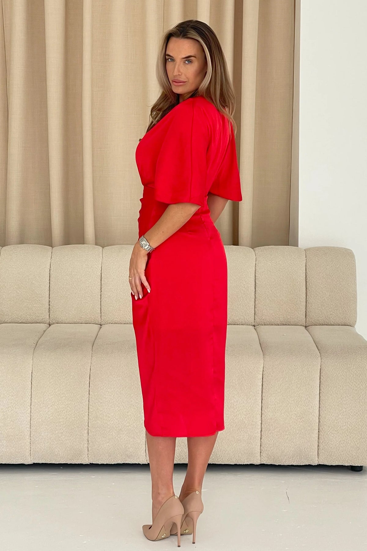 “Shelly” Dress In Red