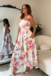 “Danni” Dress With Pink Floral Print