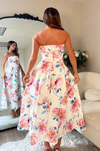 “Danni” Dress With Pink Floral Print