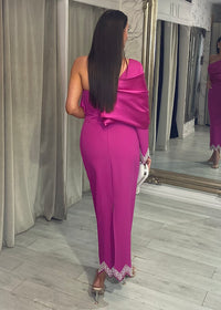 "Aurora" Dress In Cerise Pink