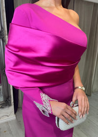 "Aurora" Dress In Cerise Pink