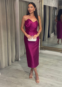 “Vanessa” Dress In Deep Pink
