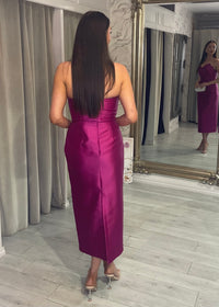 “Vanessa” Dress In Deep Pink