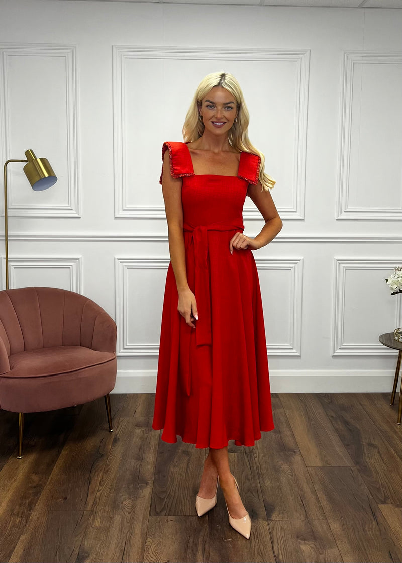 “Helena” Dress In Red