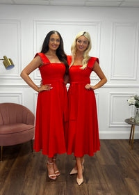“Helena” Dress In Red
