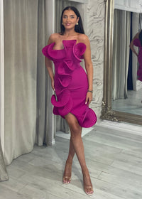 “Hazel” Dress In Magenta