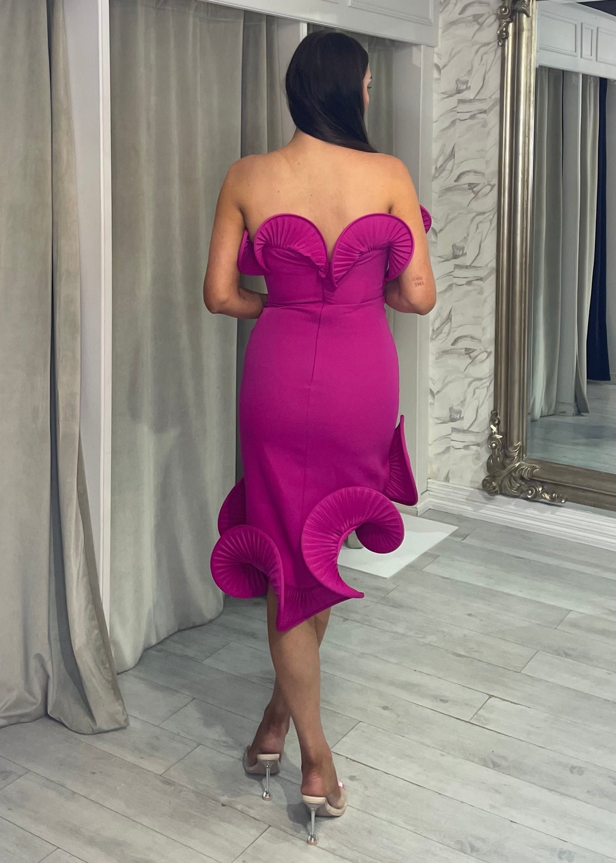 “Hazel” Dress In Magenta