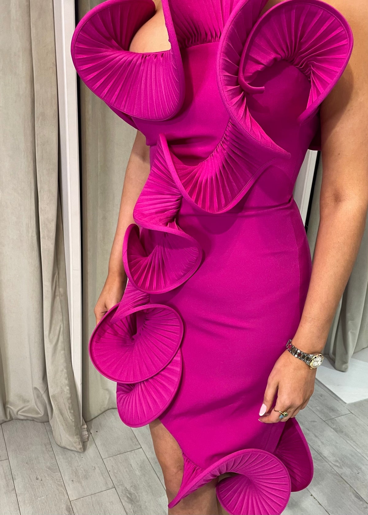 “Hazel” Dress In Magenta