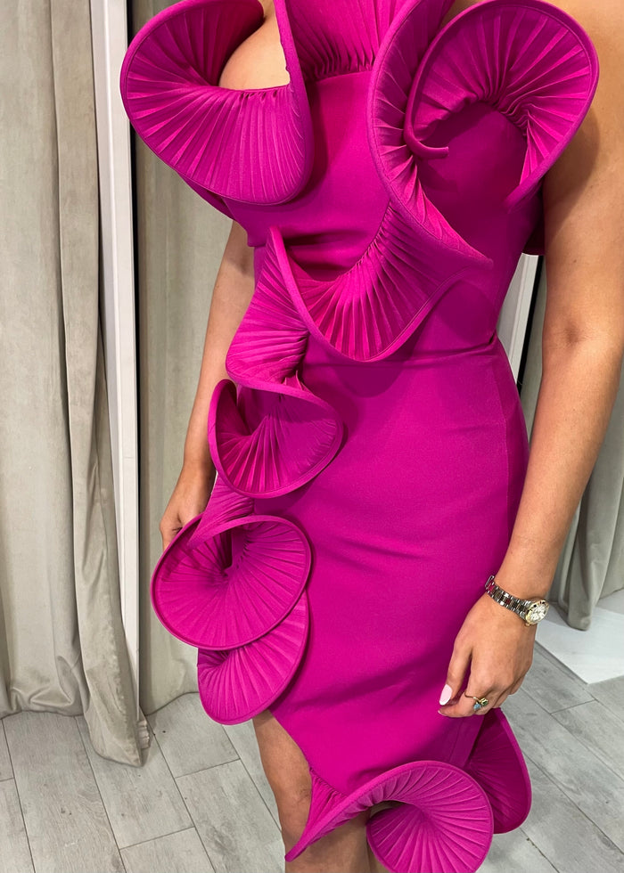 “Hazel” Dress In Magenta