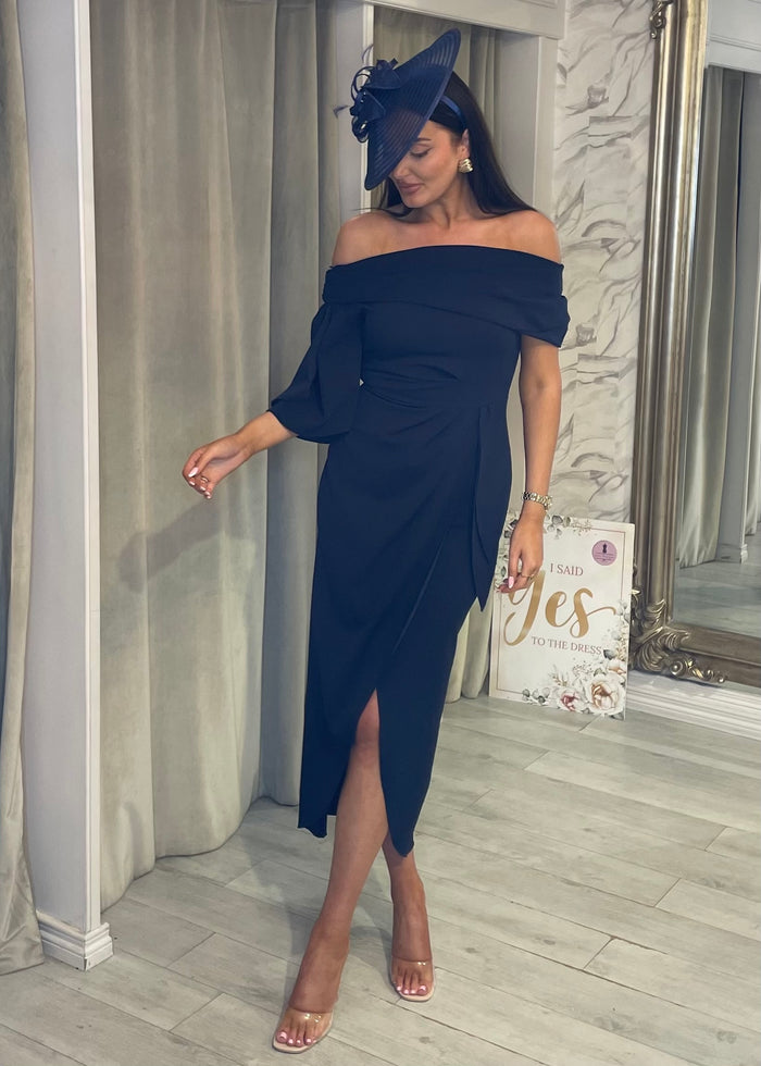 ”Freya” Dress In Navy
