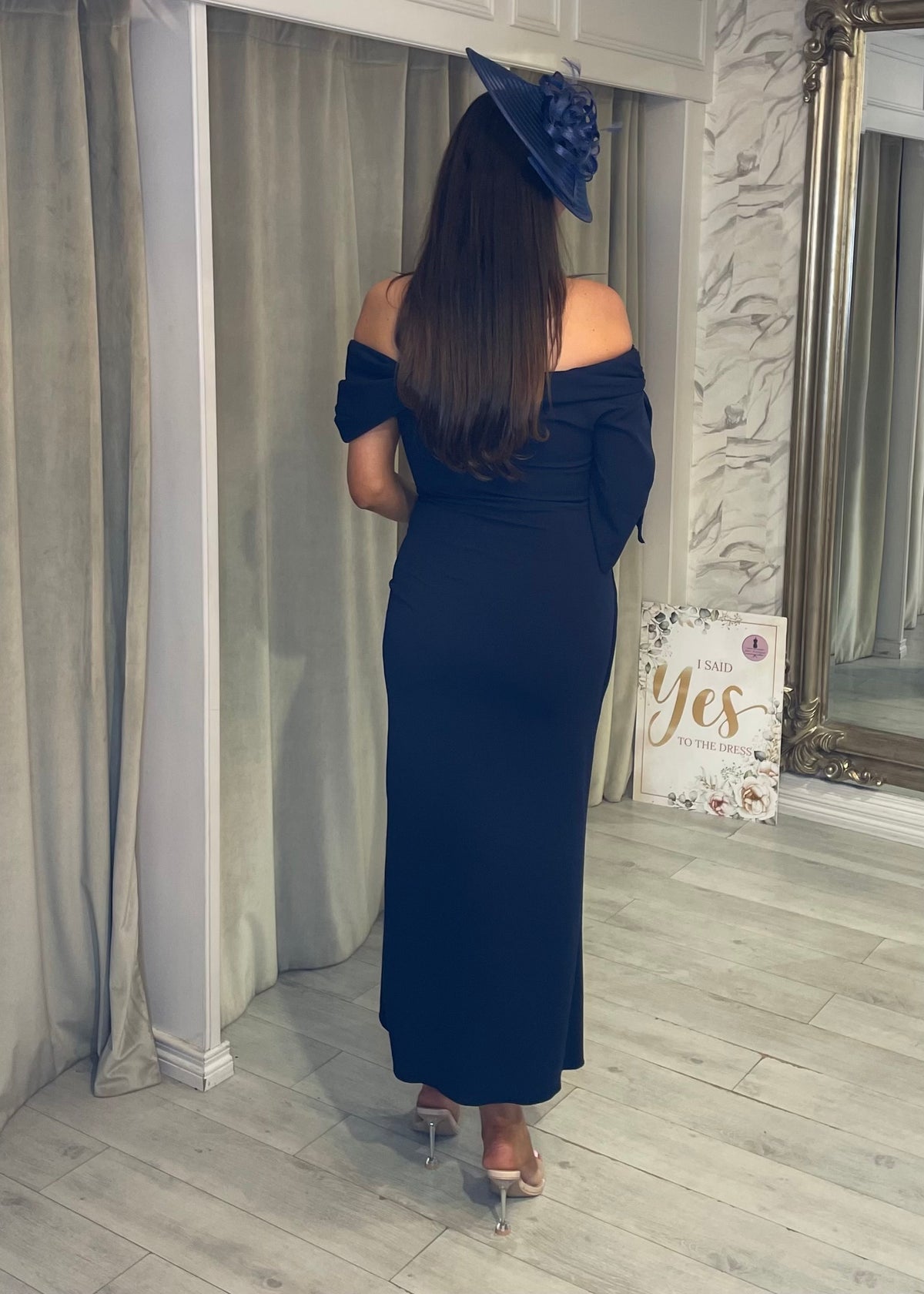 ”Freya” Dress In Navy