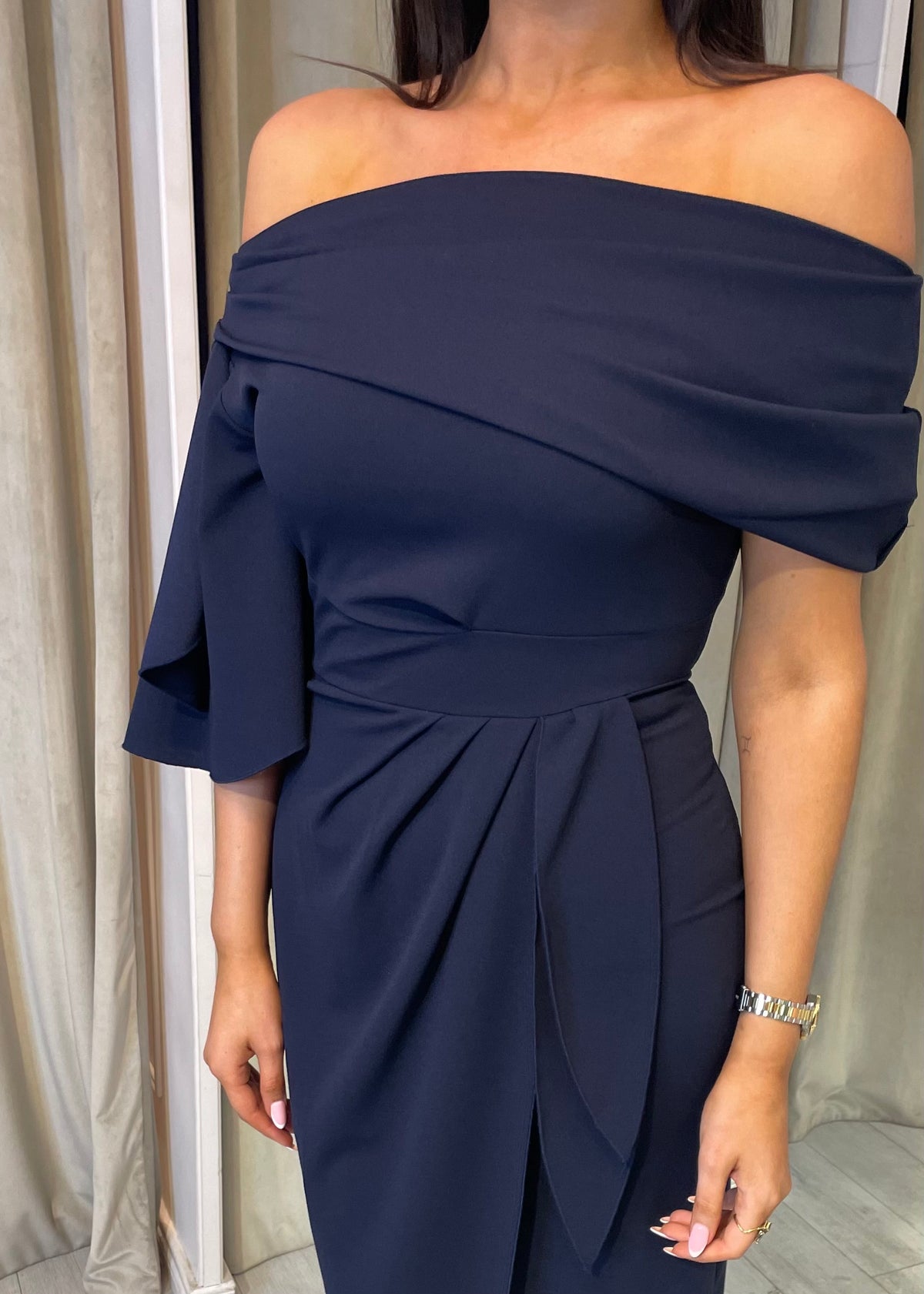 ”Freya” Dress In Navy