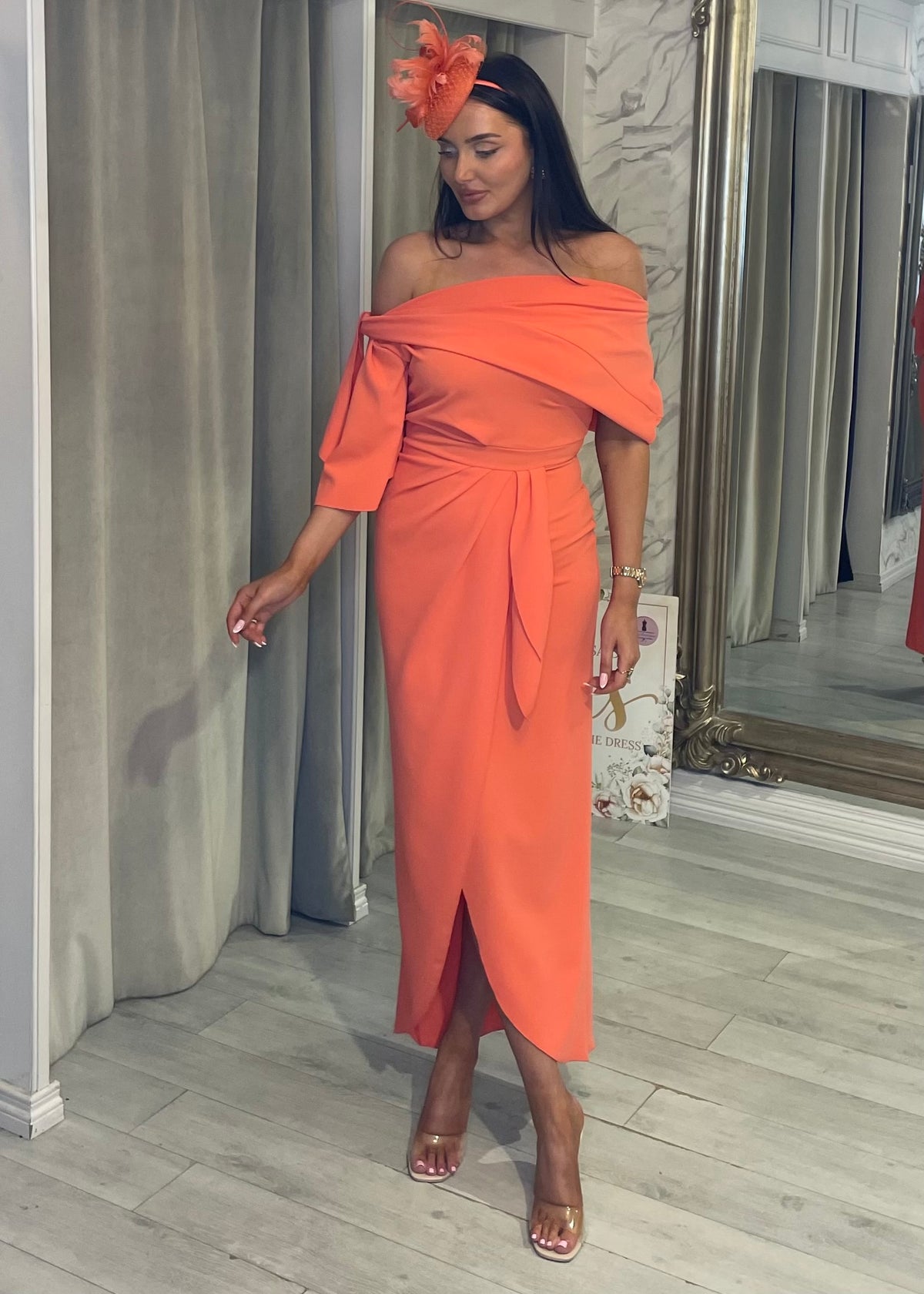 ”Freya” Dress In Coral