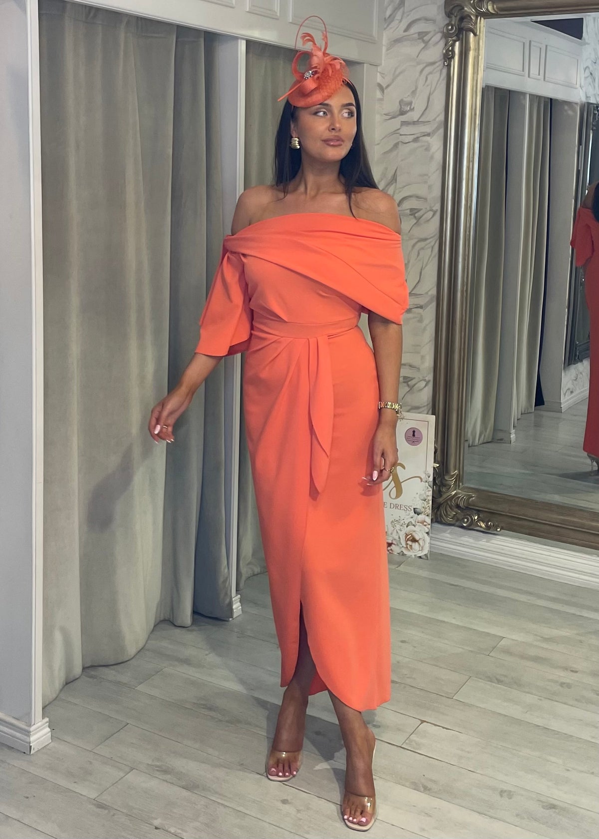 ”Freya” Dress In Coral