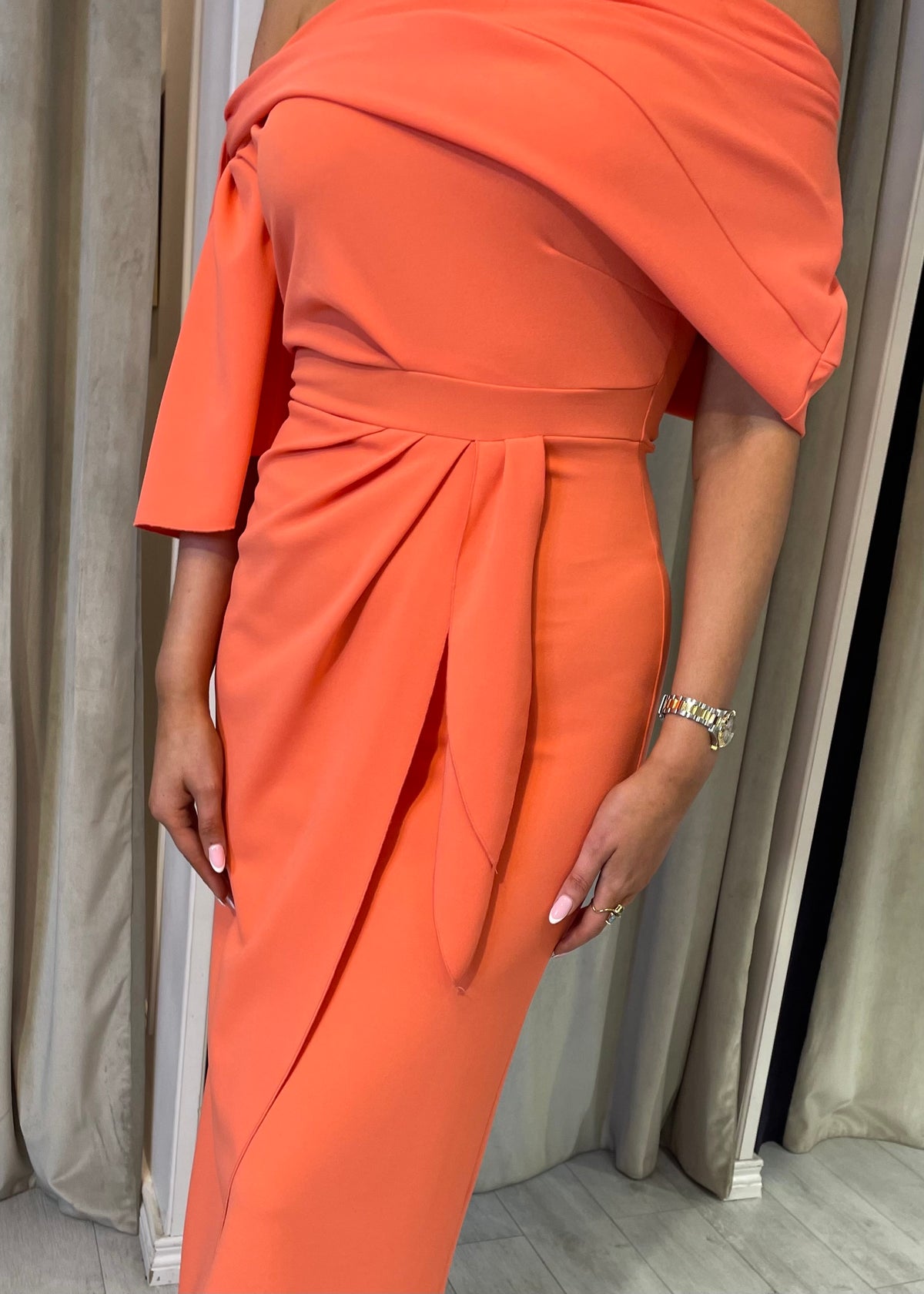”Freya” Dress In Coral