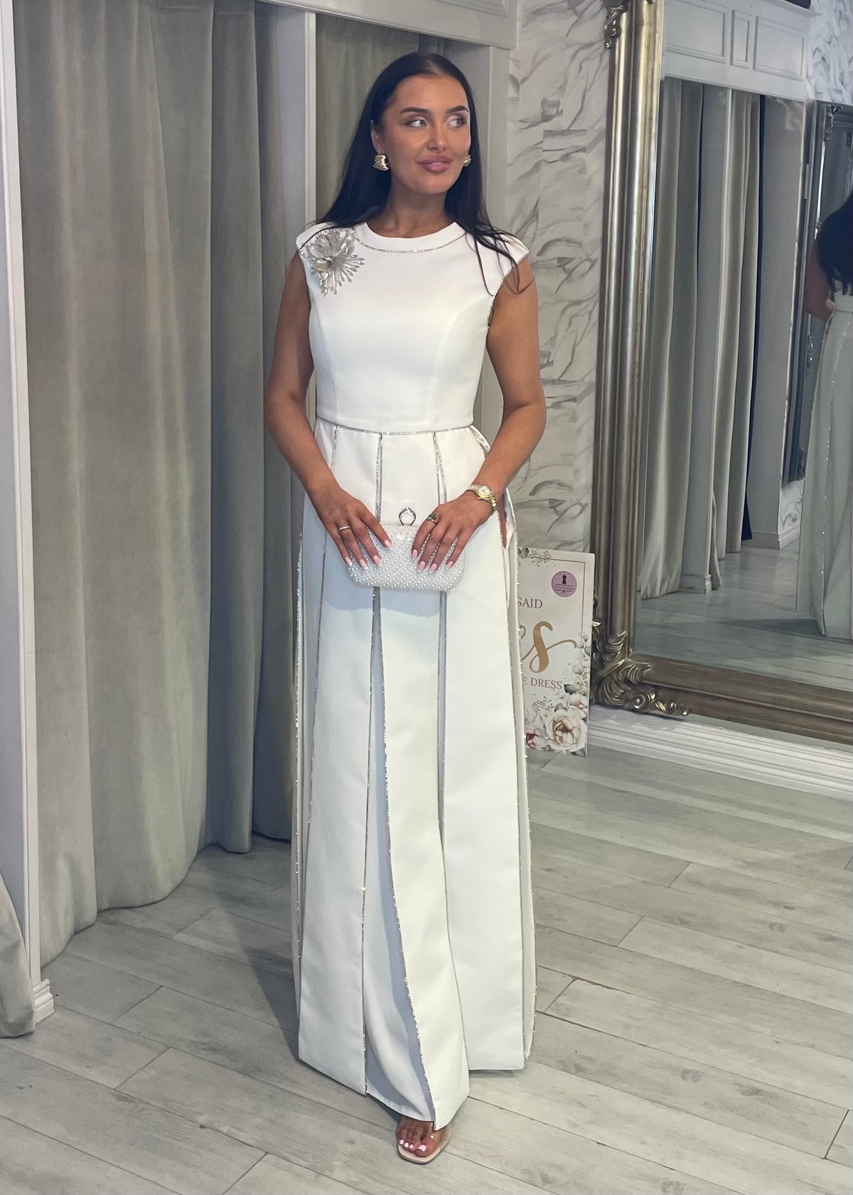 “Antonia” Two Piece in White