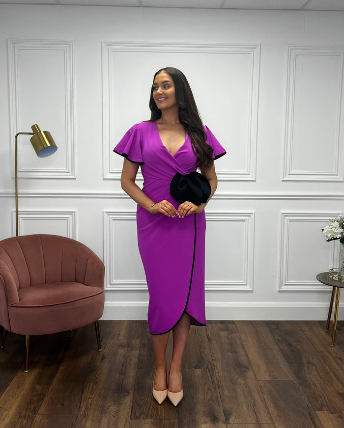 “Larissa” Dress In Magenta