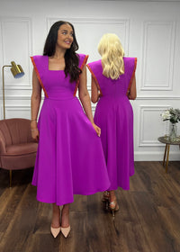 “Kelsie” Dress In Magenta