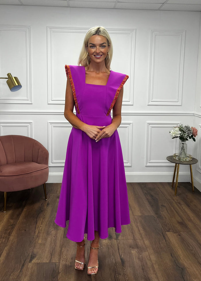 “Kelsie” Dress In Magenta