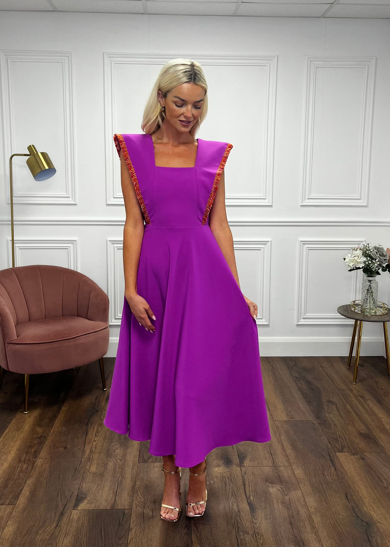“Kelsie” Dress In Magenta