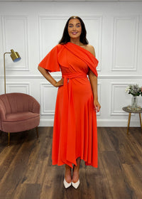 “Francesca” Dress In Coral