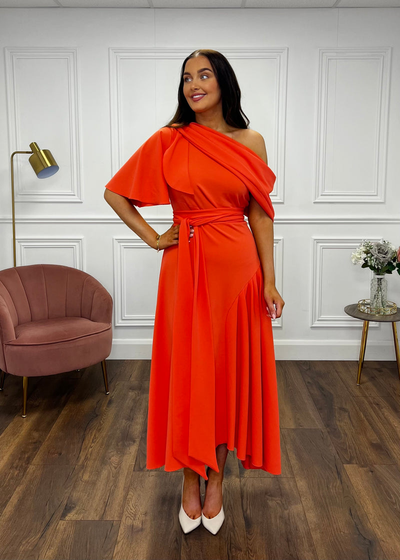 “Francesca” Dress In Coral