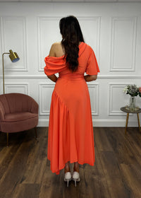 “Francesca” Dress In Coral