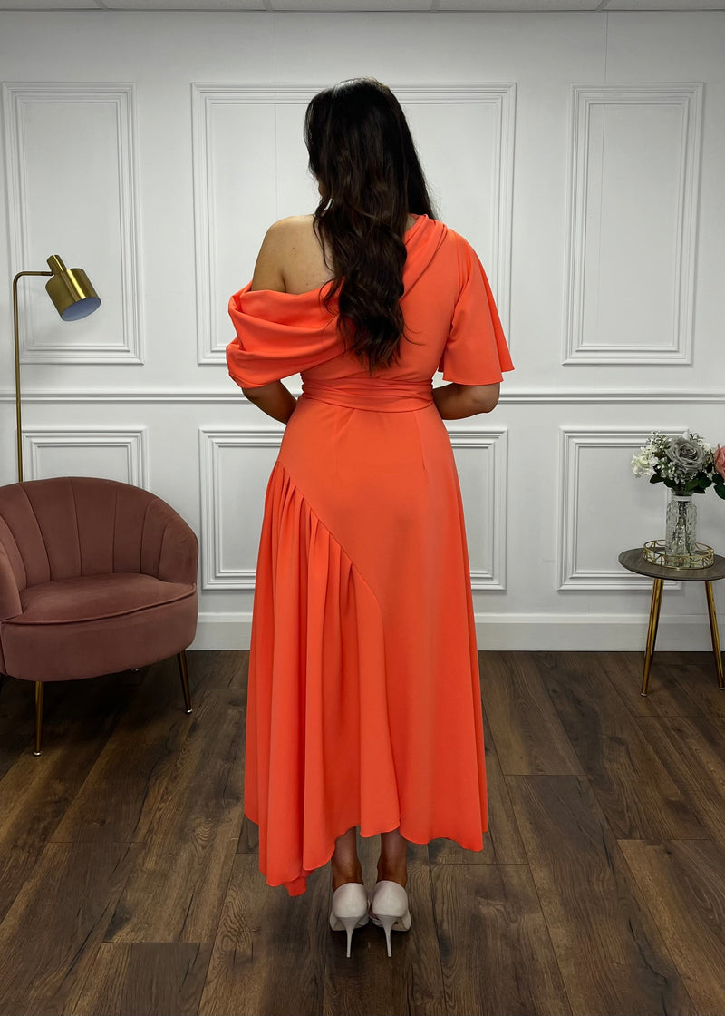 “Francesca” Dress In Coral
