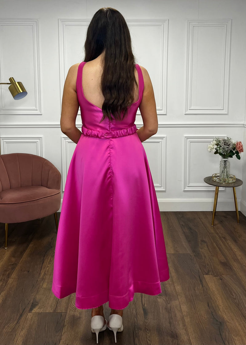 “Aria” Dress In Fuschia Pink