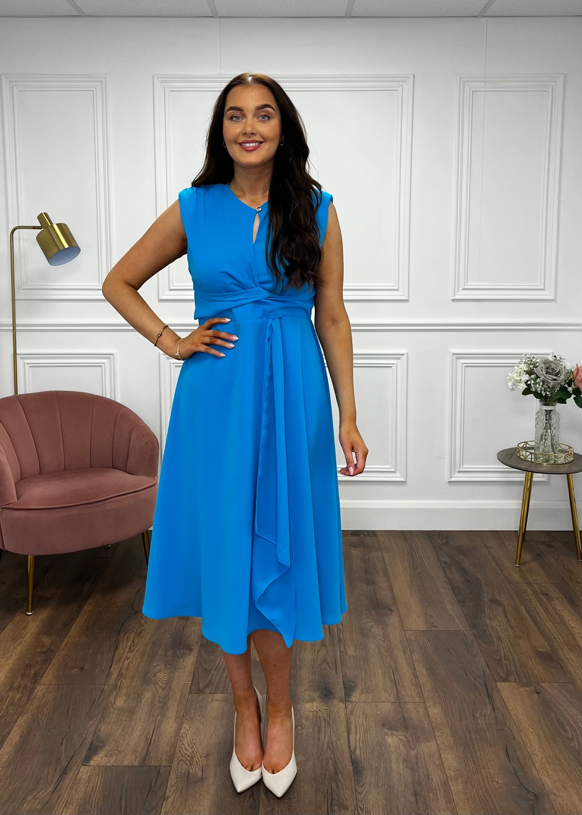 “Courtney” Dress In Turquoise