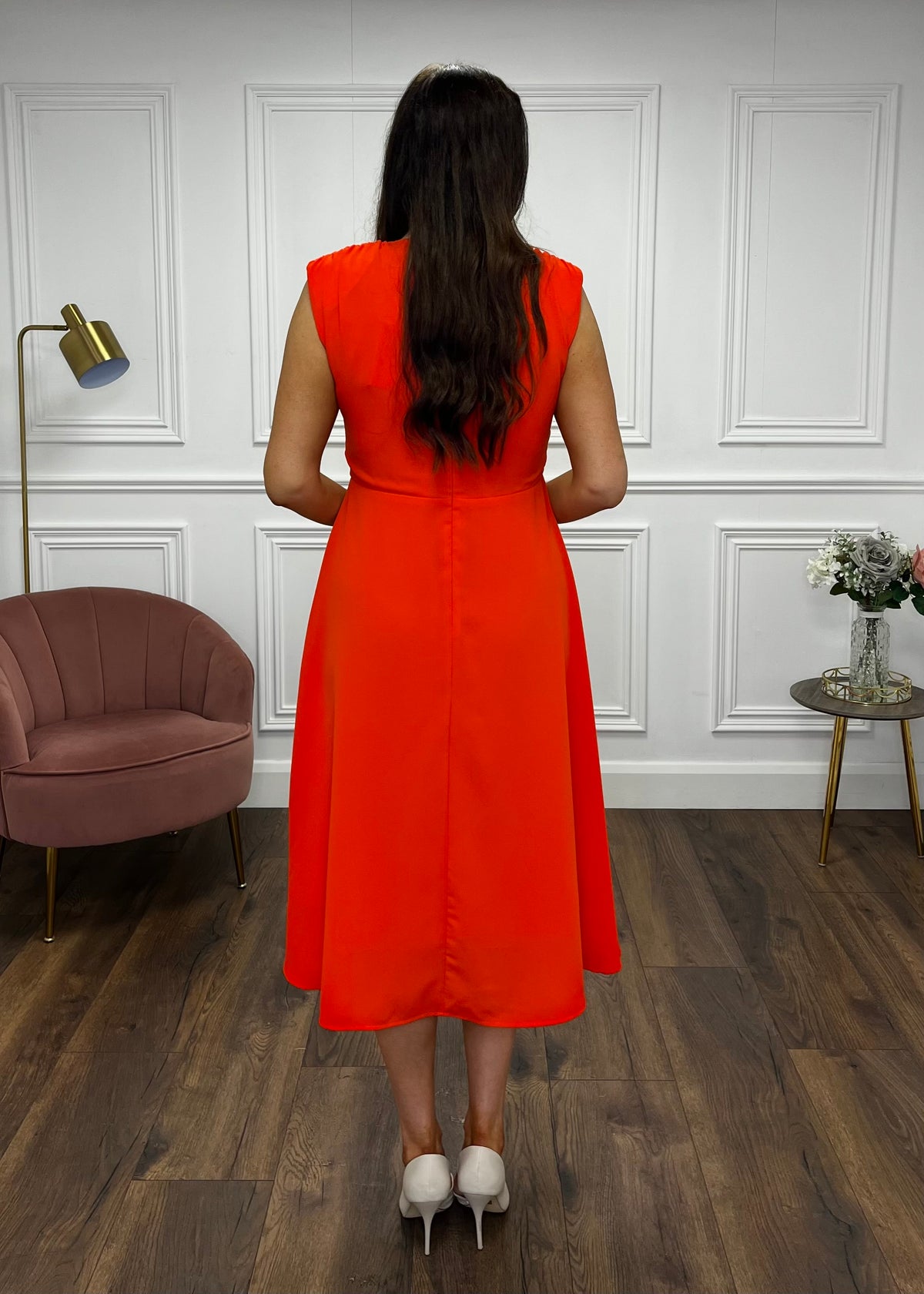 “Courtney” Dress In Coral