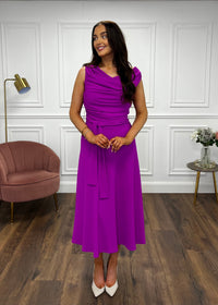 “Carina” Dress In Magenta