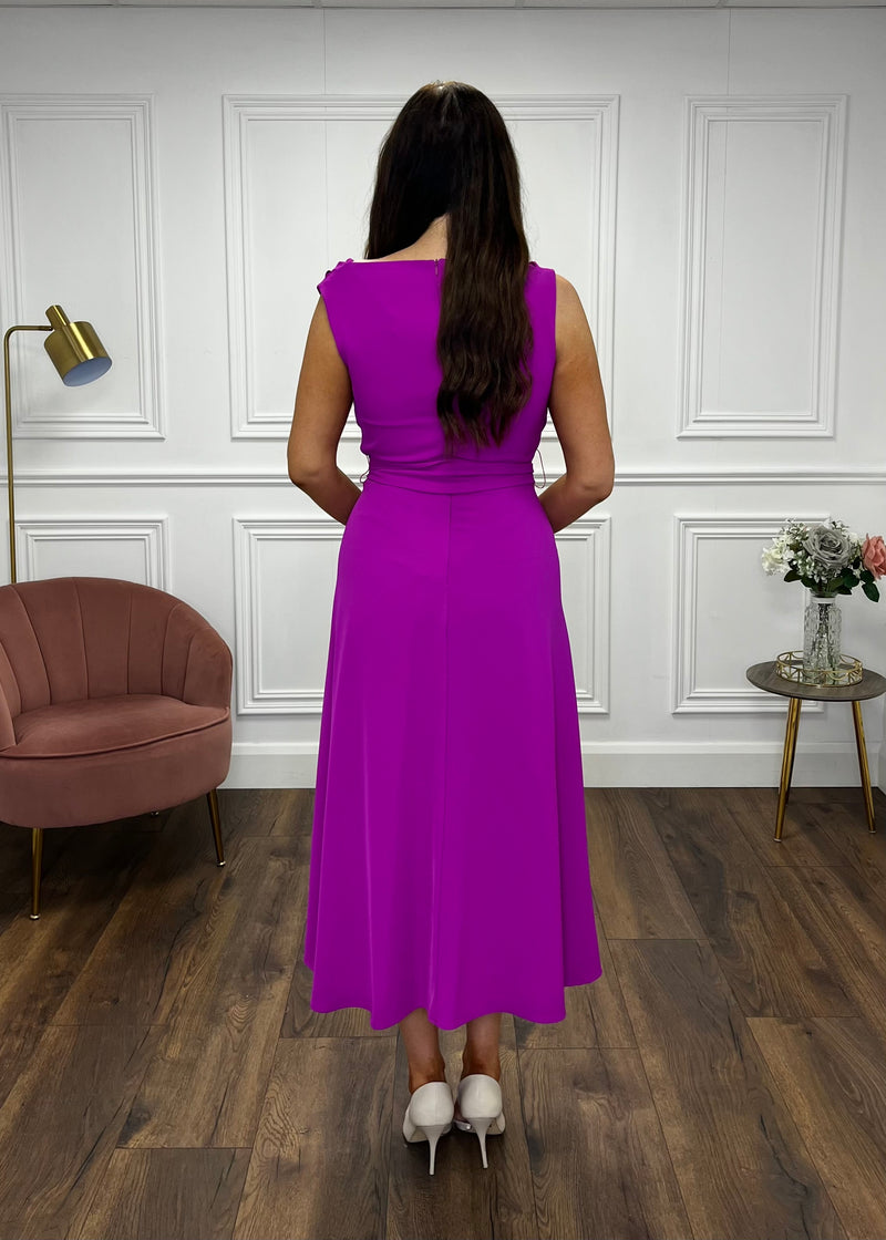 “Carina” Dress In Magenta