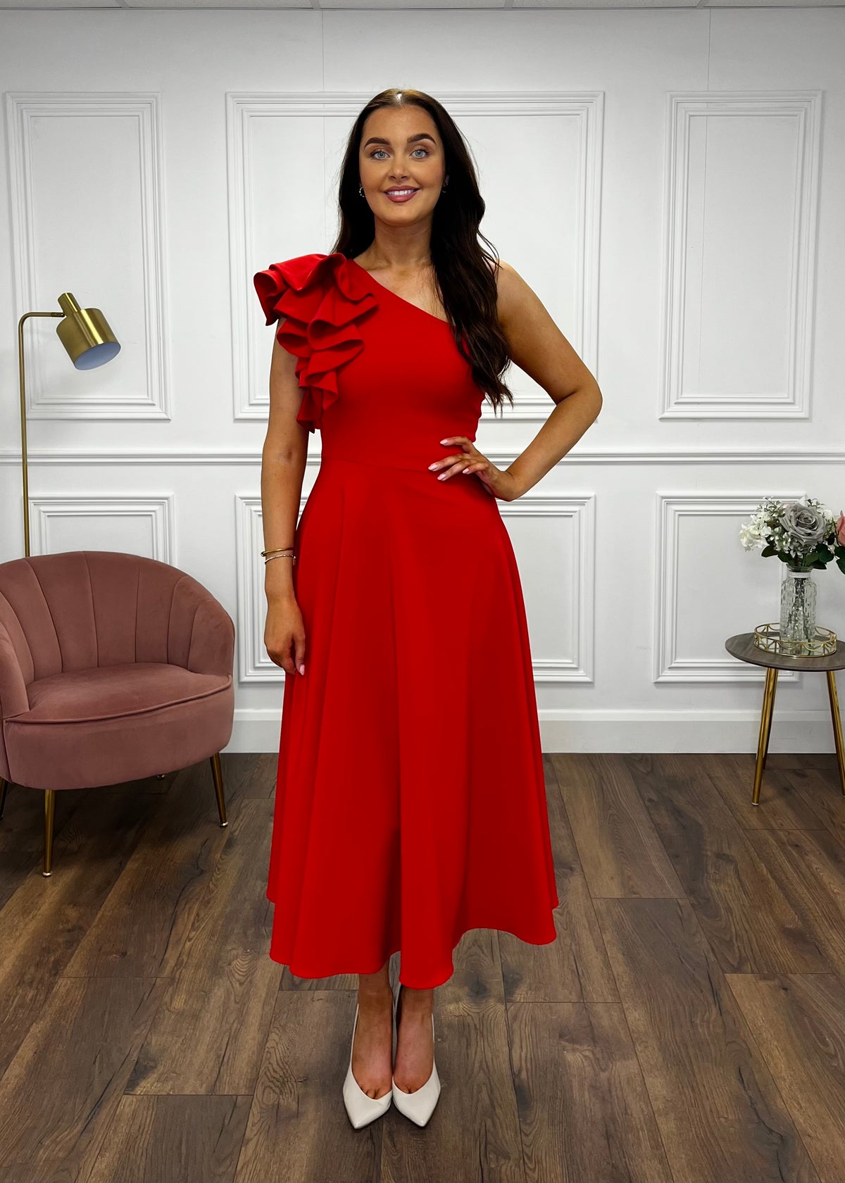 “Penelope” Dress In Red