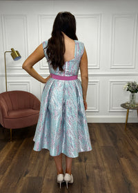 “Brianna” Dress In Baby Blue & Pink