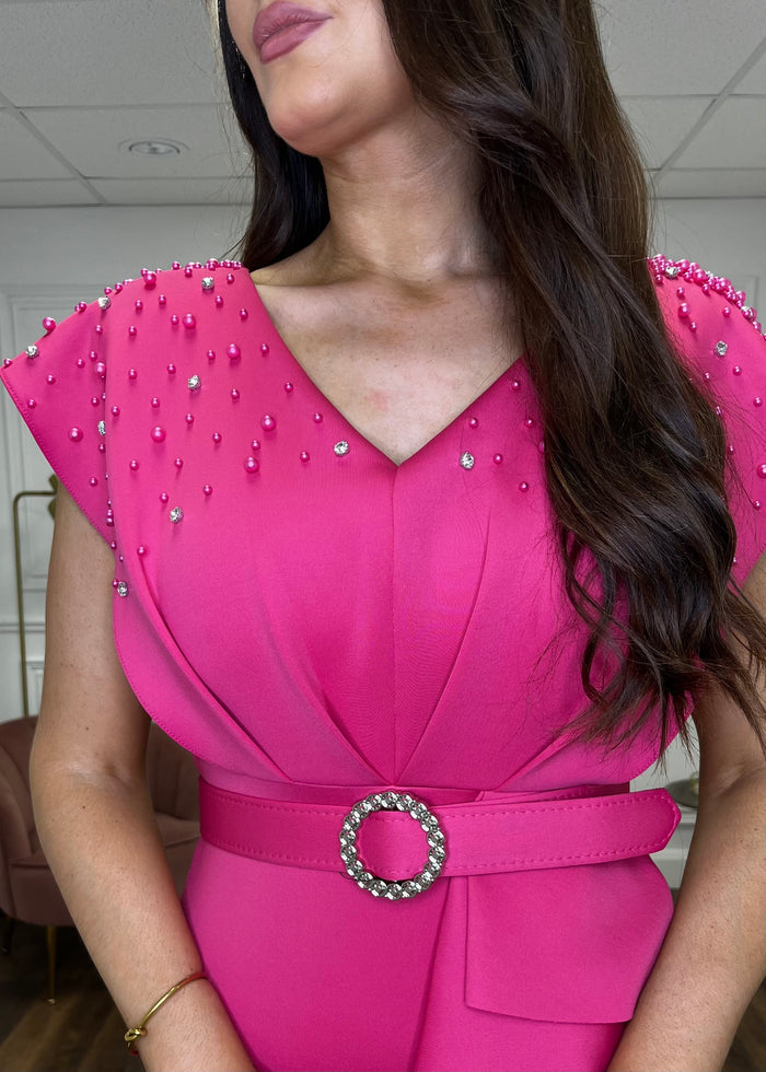 “Ivy” Dress In Cerise Pink