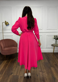 “Stacey” Wrap Dress In Pink