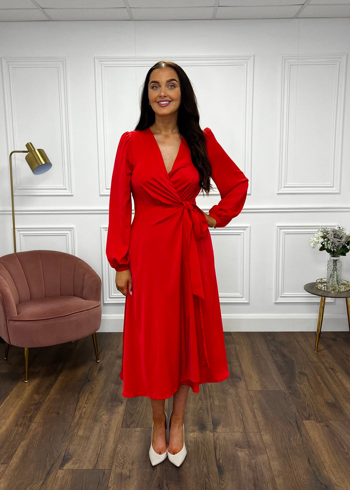 "Eliza" Dress In Red