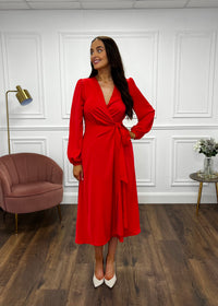 "Eliza" Dress In Red