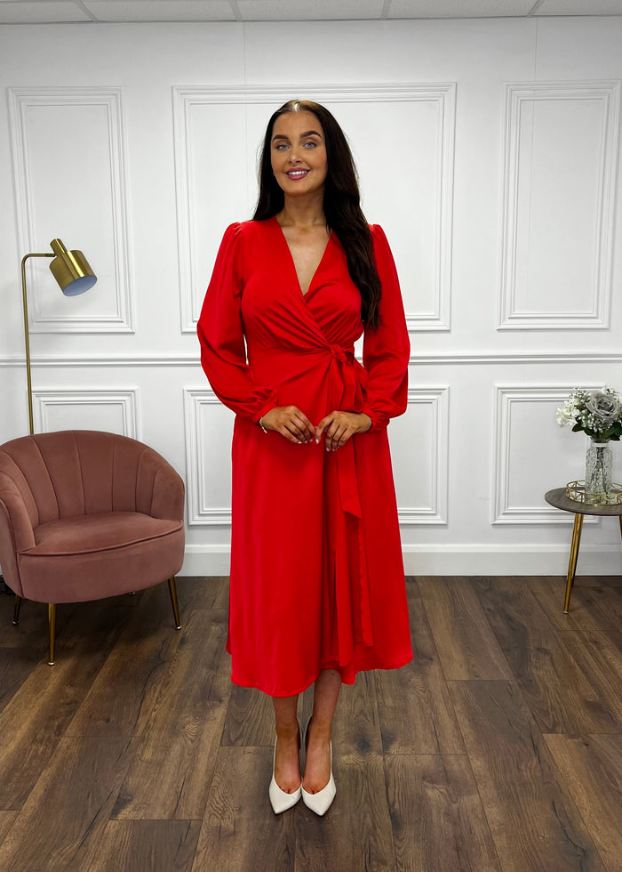 "Eliza" Dress In Red